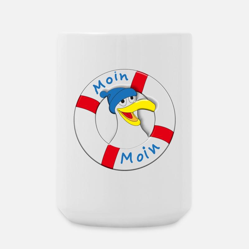 MOIN MOIN - Große Tasse 440 ml - Weiß