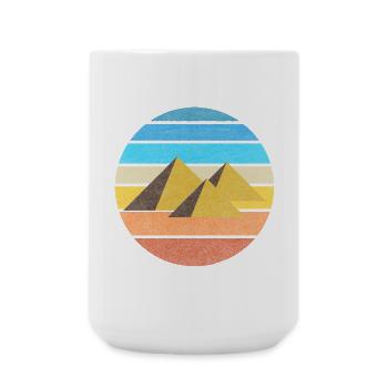 Ägypten Retro Pyramiden Vintage Geschenkidee Kairo - Große Tasse 440 ml - Weiß - Vorne