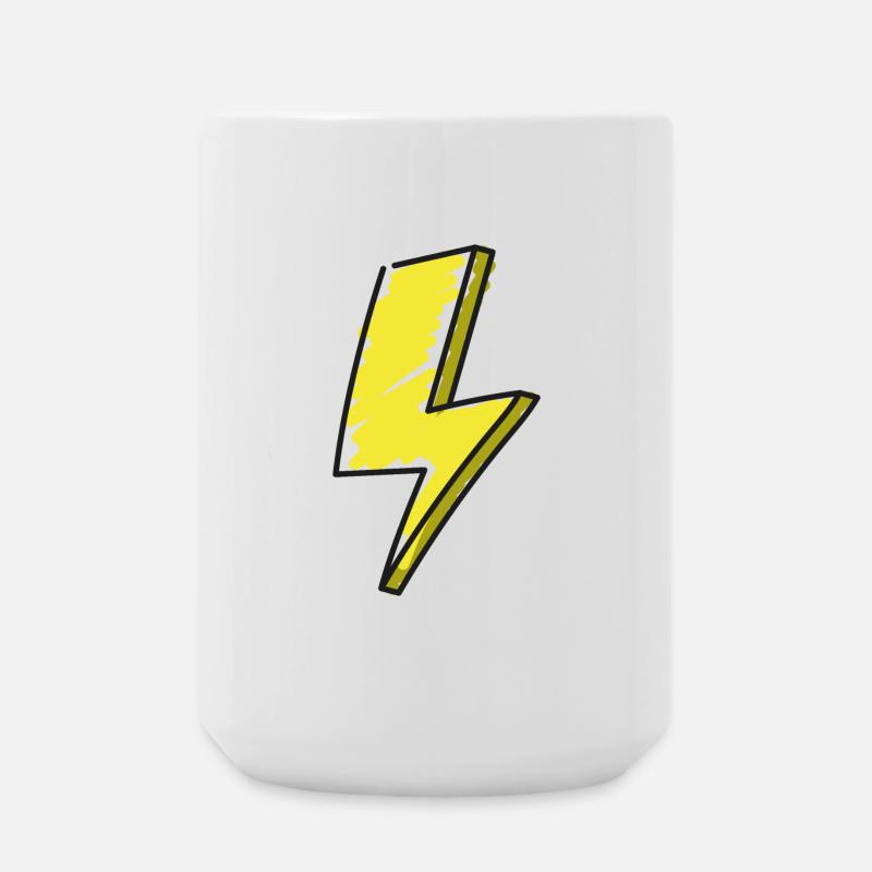 Blitz - Illustration - Große Tasse 440 ml - Weiß