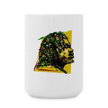 Jamaïque Reggae Rasta Rastafarian Music Reggaeton Jah - Grande tasse 440 ml - blanc - Devant