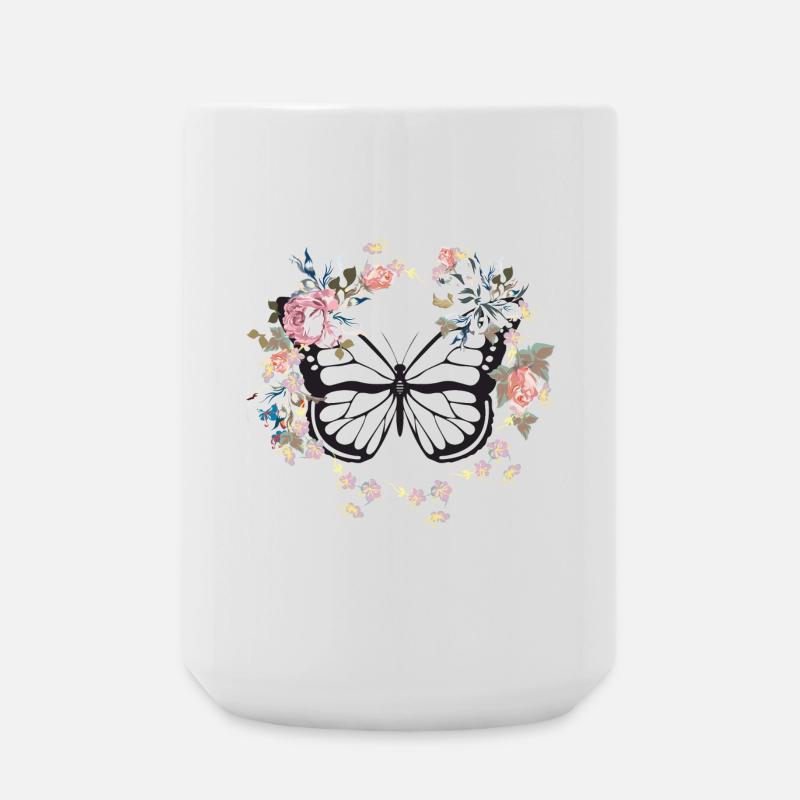 papillon - Grande tasse 440 ml - blanc