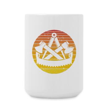 Artisan charpentier vintage rétro rouge - Grande tasse 440 ml - blanc - Devant