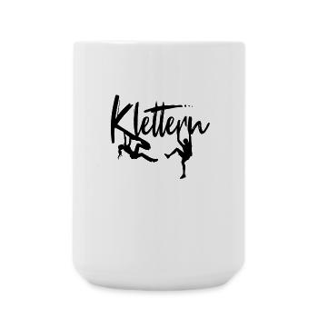 Klettern Kletterer Kletterin Klettergeschenk - Große Tasse 440 ml - Weiß - Vorne