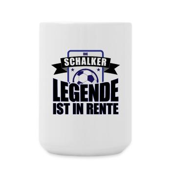Die Schalker Legende ist in Rente | Schalke Spruch - Große Tasse 440 ml - Weiß - Vorne