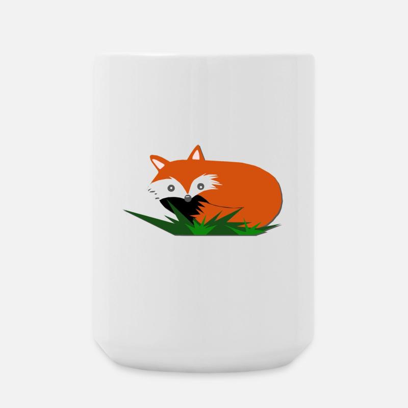 fox design lying, children's shirts - Large Mug 440 ml - white