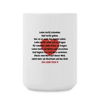 liebe - Große Tasse 440 ml - Weiß - Vorne