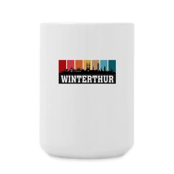 Winterthur Switzerland Travel Souvenir Skyline - Large Mug 440 ml - white - Front