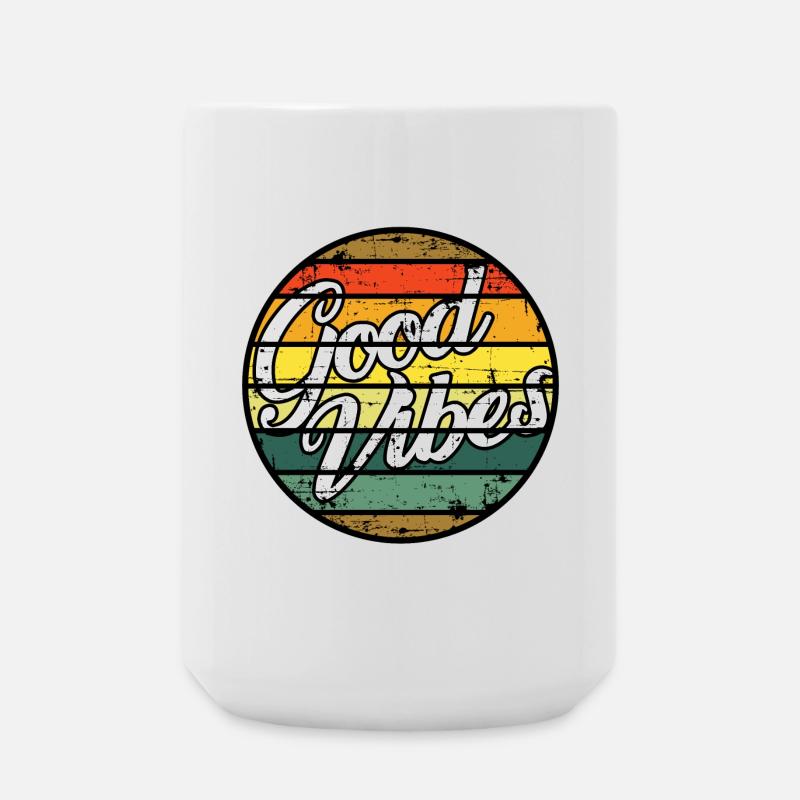 Retro Vintage Feel Good - Large Mug 440 ml - white