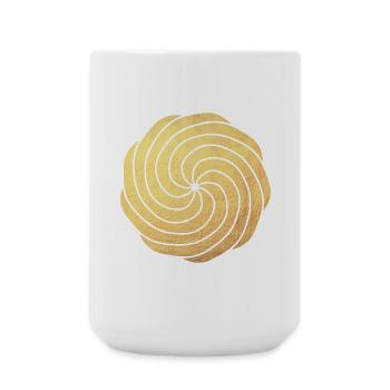 Gold Luxus Sonne Yoga Energie Meditation dynamisch - Große Tasse 440 ml - Weiß - Vorne