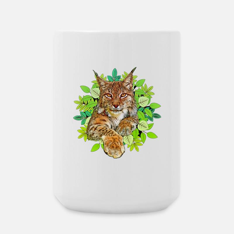 Lynx chat Liberté - Grande tasse 440 ml - blanc