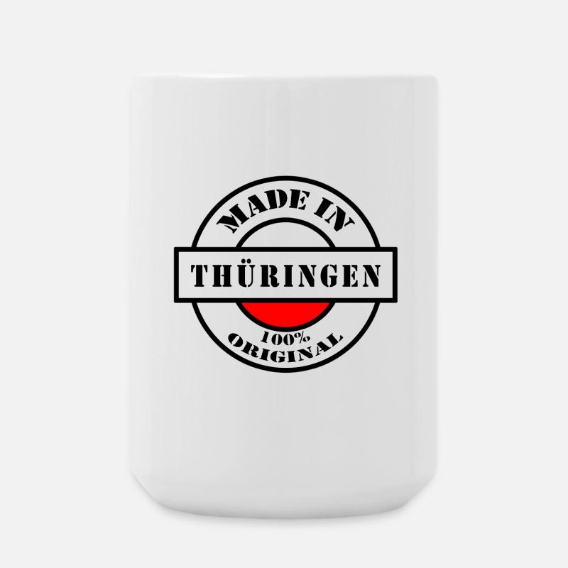 MADE IN THÜRINGEN Geboren Geschenk - Große Tasse 440 ml - Weiß