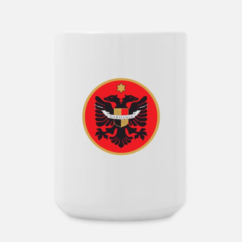 Dardania Flagge - Große Tasse 440 ml - Weiß