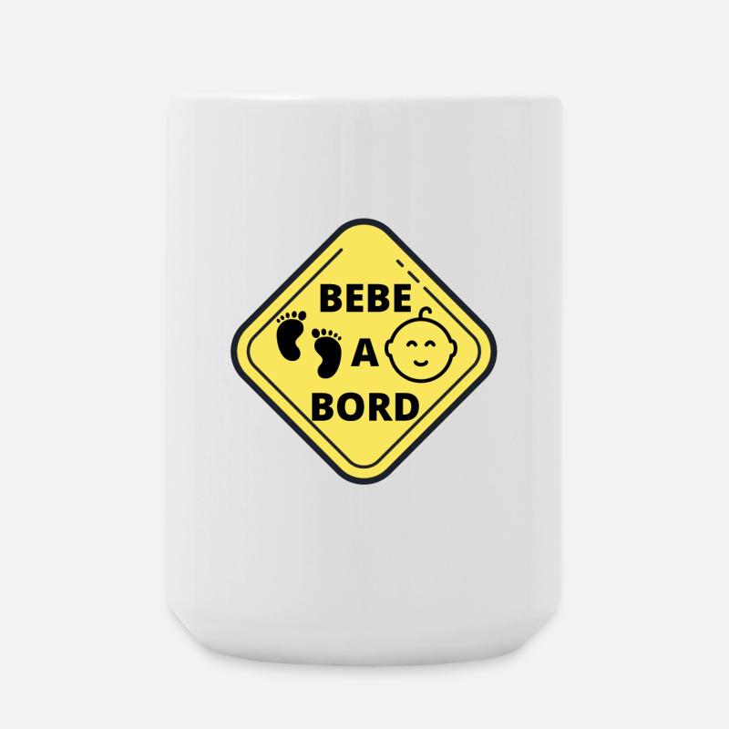 Bébé à bord - Grande tasse 440 ml - blanc