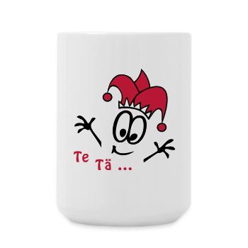 Karneval, Fasching - Große Tasse 440 ml - Weiß - Vorne