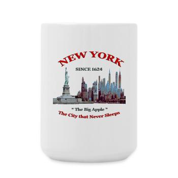NEW YORK 1624 CREATION Louis RUNEMBERG ADAGP - Grande tasse 440 ml - blanc - Devant