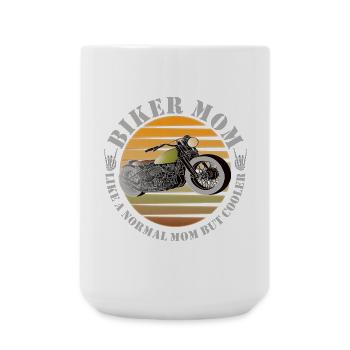 Cool Motorrad Motorradfahrer Mama Mutter - Große Tasse 440 ml - Weiß - Vorne