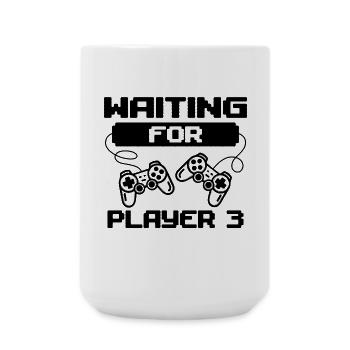Gamer Zocker Schwanger Controller Statement - Große Tasse 440 ml - Weiß - Vorne