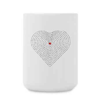 hiking heart - Large Mug 440 ml - white - Front
