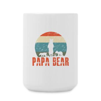 Papa bear - Large Mug 440 ml - white - Front