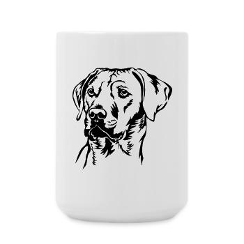 Rhodesian Ridgeback head - Large Mug 440 ml - white - Front