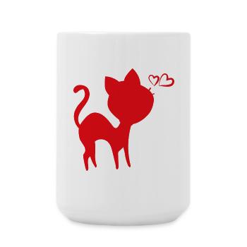 cat - Große Tasse 440 ml - Weiß - Vorne