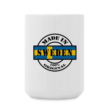 MADE IN SWEDEN, Sweden, Swedish, Scandinavia - Large Mug 440 ml - white - Front