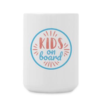 Kids on board - Large Mug 440 ml - white - Front