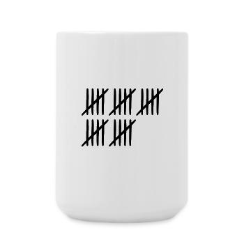 25 anniversaire Liste-barres - 25 ans - Grande tasse 440 ml - blanc - Devant