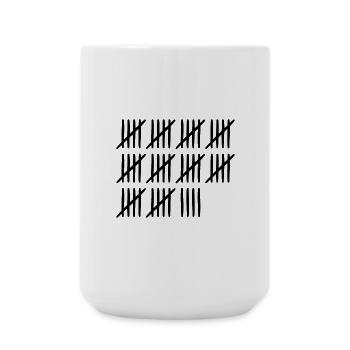 54 birthday tally sheet - 54 years old - Large Mug 440 ml - white - Front