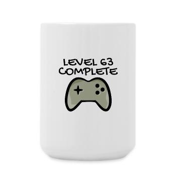 63e anniversaire - Cadeau de 63 ans - Grande tasse 440 ml - blanc - Devant