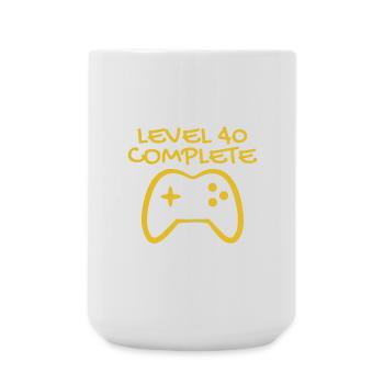 40e anniversaire - 40 ans de cadeau - Grande tasse 440 ml - blanc - Devant