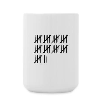 47e anniversaire liste-traits 47 ans - Grande tasse 440 ml - blanc - Devant