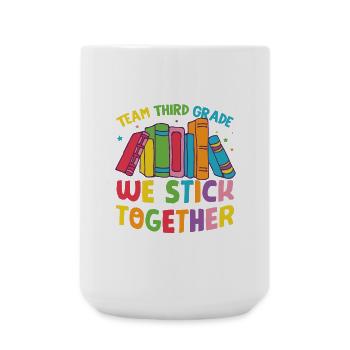 Team Third Grade Back To School - Large Mug 440 ml - white - Front
