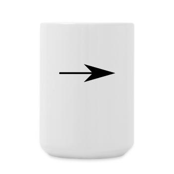 Flèche droite - Grande tasse 440 ml - blanc - Devant