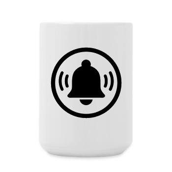 Klingelnde Alarmglocke - Große Tasse 440 ml - Weiß - Vorne