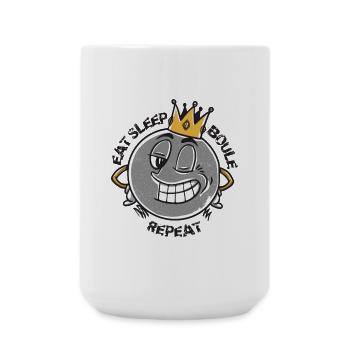 Boules de boules pour bouler et pétanque king boulen - Grande tasse 440 ml - blanc - Devant