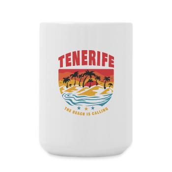 Tenerife beach design - Large Mug 440 ml - white - Front