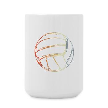 Vintage Volleyball Skizze - Große Tasse 440 ml - Weiß - Vorne