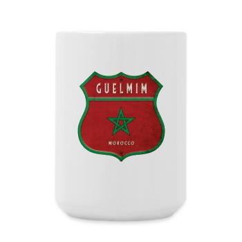 Guelmim Maroc Armoiries Drapeaux Design - Grande tasse 440 ml - blanc - Devant