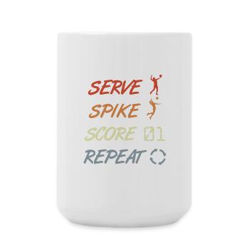 Lustiges Volleyball Zitat - Große Tasse 440 ml - Weiß - Vorne