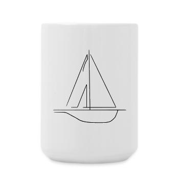 Segelschiff - Große Tasse 440 ml - Weiß - Vorne
