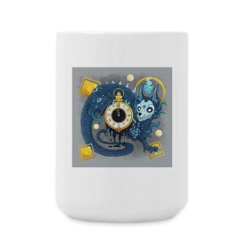 Blue Ink Spirits Posters - Demon Guardian of Time - Large Mug 440 ml - white - Front