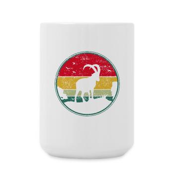 Capricorn, hiking, mountains - Large Mug 440 ml - white - Front