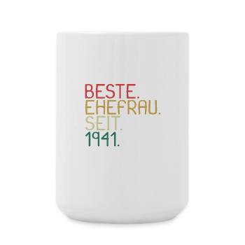 Beste Ehefrau Seit 1941 - Jahrestag Geschenk - Große Tasse 440 ml - Weiß - Vorne
