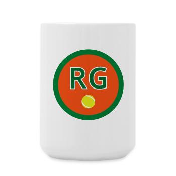 Tennis, Tennis, Tennisspieler - Große Tasse 440 ml - Weiß - Vorne