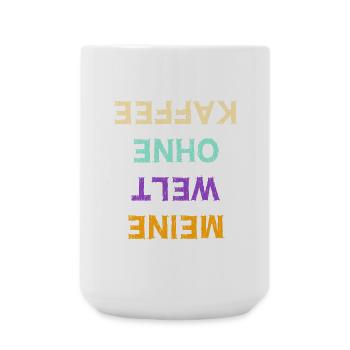 Kaffeeliebhaber Lustig Koffein Kaffee Statement - Große Tasse 440 ml - Weiß - Vorne