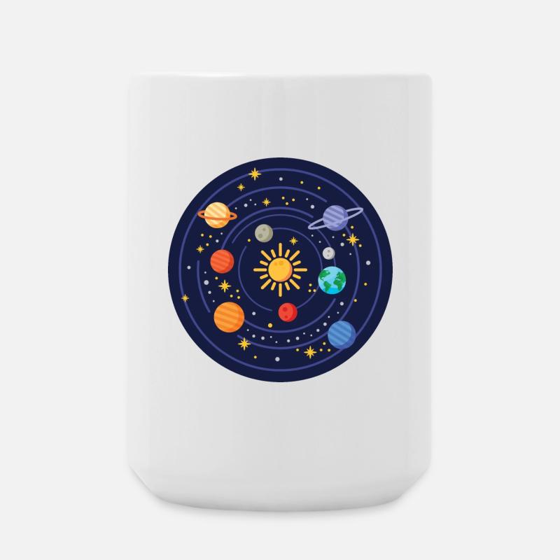 Système solaire - Grande tasse 440 ml - blanc