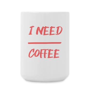 Müdigkeit Kaffeeliebhaber Statement Kaffee Trinken - Große Tasse 440 ml - Weiß - Vorne