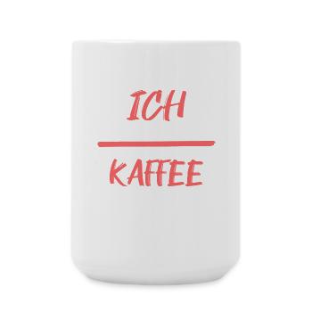 Kaffee Trinken Koffein Kaffeeliebhaber Statement - Große Tasse 440 ml - Weiß - Vorne