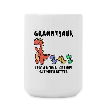Oma Großmutter Dinosaurier Lustig Statement - Große Tasse 440 ml - Weiß - Vorne